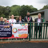VIPs including Luton mayor Mohammed Yaqub Hanif and Luton South MP Rachel Hopkins celebrate Ofsted's outstanding report with local independent charity Autism Bedfordshire