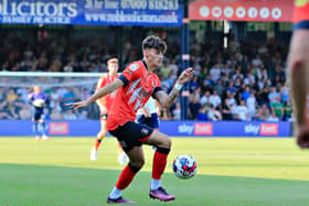 Elliot Thorpe in action for Luton earlier this season