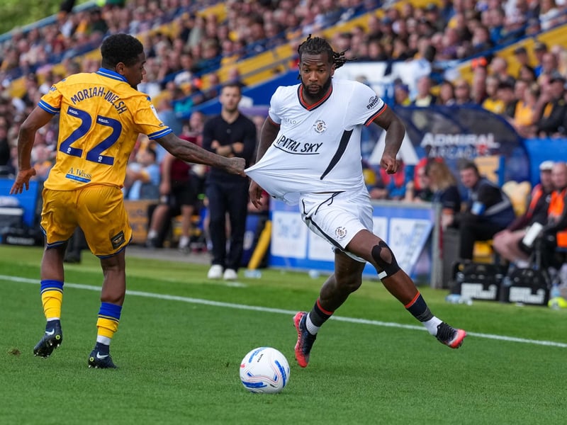 The only starting player to really leave his imprint on the game, as he burst away early on to win a free kick, Mansfield clearly aware he was the man to watch out for, fouling him in full flight more than once. Tried his luck from 30 yards, which was always going to be ambitious, as despite throwing himself in the path of an early shot, did then lose the ball and not get the free kick he was after which allowed Mansfield to double their tally. With the game up, he at least kept on trying, setting off on several driving runs, sending one piledriver inches wide. Will hopefully be restored to a more advanced role when Town get their midfield reinforcements in before the window closes.