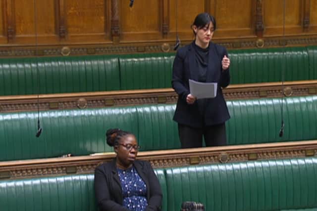 Sarah Owen MP in the House of Commons. Picture: Cameron Scheijde