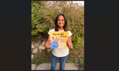 Ash Patel with her book Zeo has BIG feelings
