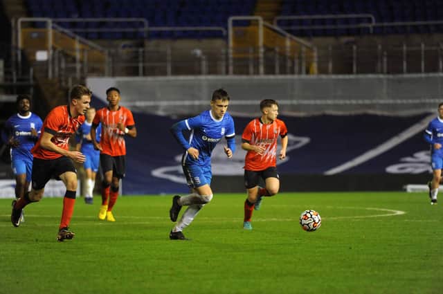 Action from the Hatters U18s' FA Youth Cup third round win at St Andrew's - pic: Birmingham City FC