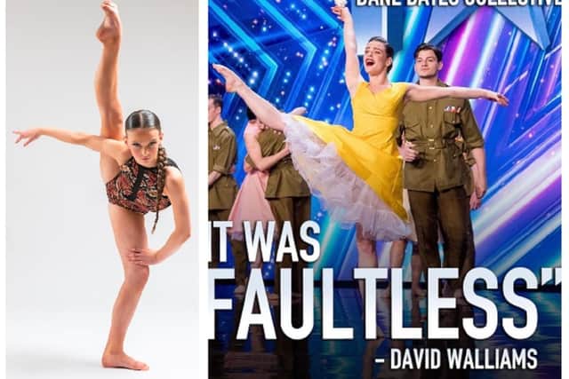 Daisy-Leigh, and right, the reaction from David Walliams. Images: Dane Bates Collective/ITV.