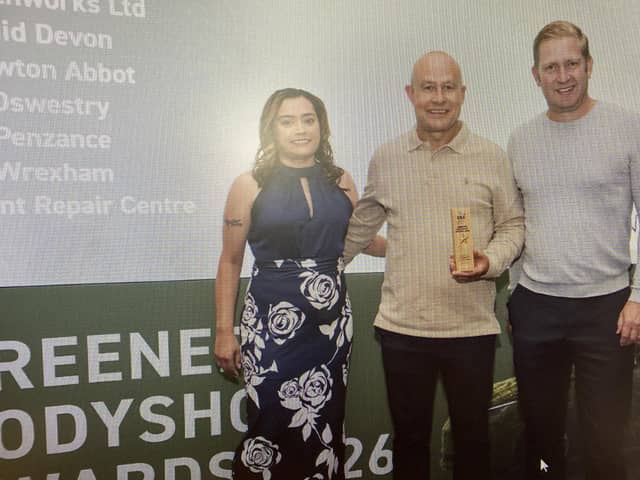 Members of the Hardings Accident Repair Centre team following their success at the NBRA Greener Bodyshop Awards. Photos courtesy of Tigerstripe.