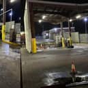 The Luton bus depot during the investigation into the leak. Picture: Submitted