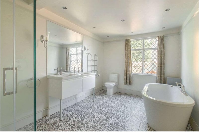 The home has two stylish bathrooms