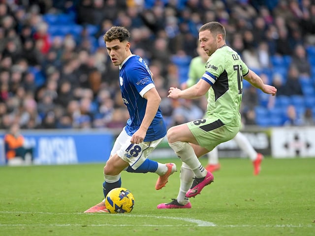 Skipper kept his head well from the penalty spot in front of a packed home stand to abandon the stuttering run-up he had gone with in his last two spotkick attempts and pick out the side netting with real class to draw the visitors level with his ninth of the season. Struggled in the midfield as a confidence Cardiff easily enjoyed the better of things, dominating possession as the leaders were far too good, especially in the first period. Had the odd break after the interval, but the Hatters moves often broke down just when they got close, as bar his goal, Town weren't able to manufacture another shot on target during the contest.
