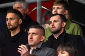 Nathan Jones pictured at Southampton's Carabao Cup match with Sheffield Wednesday on Wednesday evening