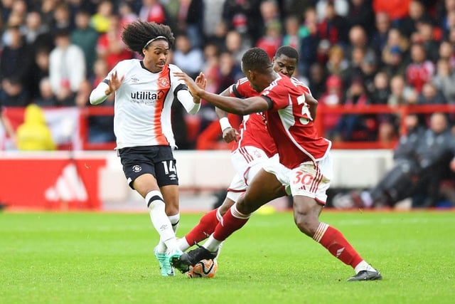 Back in the starting XI for the first time since Fulham as he set up on the left of Town’s front three. Early trickery saw him almost pick out Brown for a chance, while came off worse following a raking challenge by Aurier. Had a go from range with a fine volley that was straight at Turner as Forest were wise to his threat, Sangare	tripping him for a booking when looking to get away. Withdrawn in the switch that saw Luton hit back.