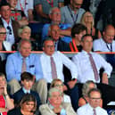 Luton Town CEO Gary Sweet watches Town's opening game of the season with chairman David Wilkinson