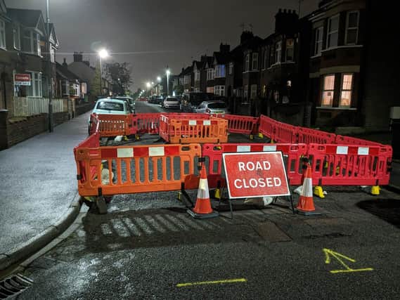 One of the roads was closed by investigators. Picture: Cllr Philip Crawley
