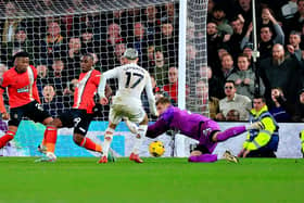Thomas Kaminski makes another fine save against Manchester United - pic: Liam Smith