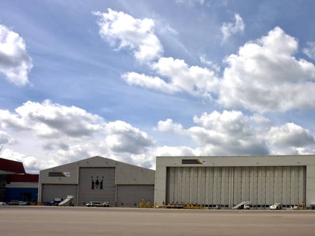 The hangars at the airport. Picture: Nick Whittle