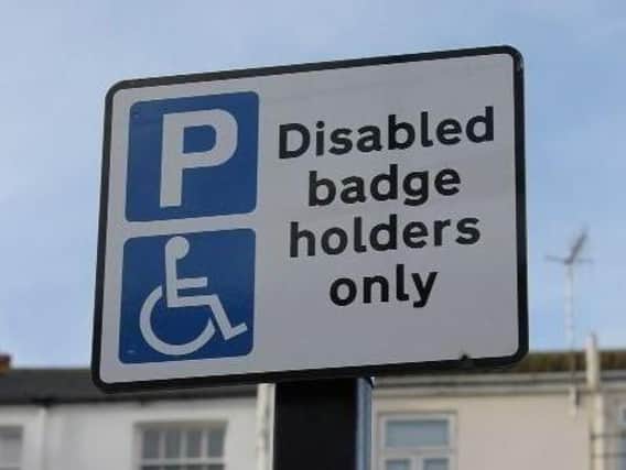 Disabled badge holders only sign