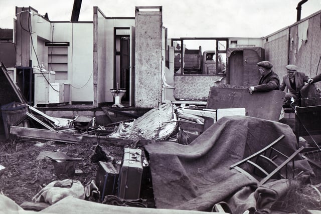 Sheffield Hurricane damage on February 16 1962