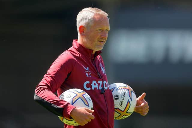 Former Blackpool manager Neil Critchley during his time as Aston Villa assistant head coach