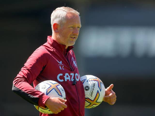 Former Blackpool manager Neil Critchley during his time as Aston Villa assistant head coach