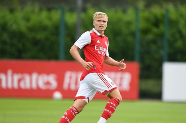 Arsenal's Matt Smith in action for the Gunners against Ipswich recently