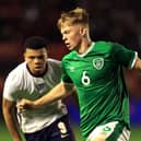 Hatters youngster Ed McJannet in action for the Republic of Ireland U19s