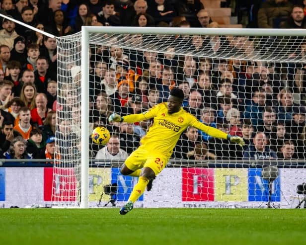 Manchester United goalkeeper Andre Onana was regularly warned for time-wasting during his side's 2-1 win at Luton - pic: Ash Donelon/Manchester United via Getty Images