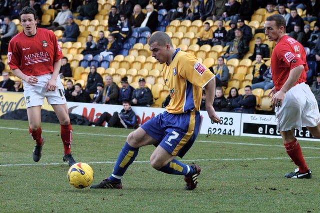 Popular Irish midfielder Stephen Dawson delighted fans with his tough tackling. He played over 125 times for Stags from 2005 but, on relegation to the Conference in 2008, elected to leave and joined Bury followed by two years with Leyton Orient.