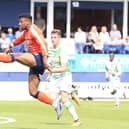 Striker Isaac Vassell during his time with the Hatters - pic: Liam Smith