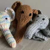 Knitted elephant egg cosies with Creme Eggs inside are being sold to raise money for CHUMS