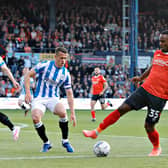 Town striker Cameron Jerome during the first leg against Huddersfield