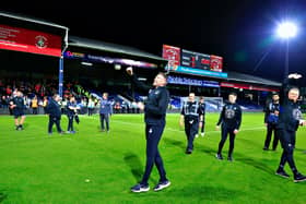 Luton boss Rob Edwards celebrates beating Sunderland in the play-off semi-final second leg