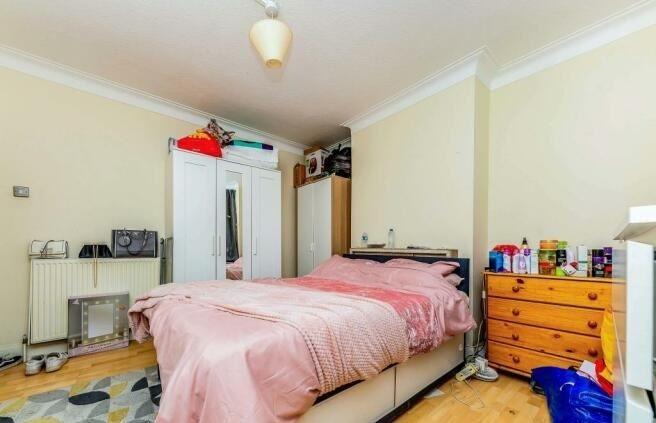 The flat's only bedroom is a decent size, with plenty of storage for tenants.