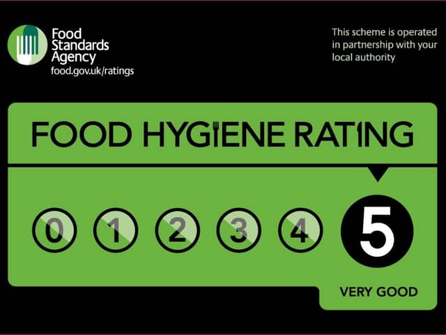 The Scores on the Doors logo that can be seen across many UK  eating establishments - it represents hygiene ratings