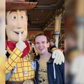 You've got a friend in him! Cameron with Woody from Toy Story