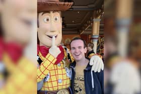 You've got a friend in him! Cameron with Woody from Toy Story