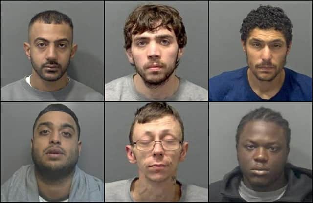 Here are just some of the criminals sent down this year. Pictures: Bedfordshire Police
