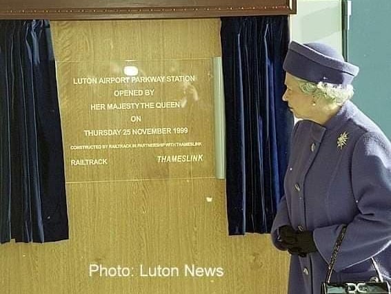 The Queen opened Luton Parkway Station in November 1999