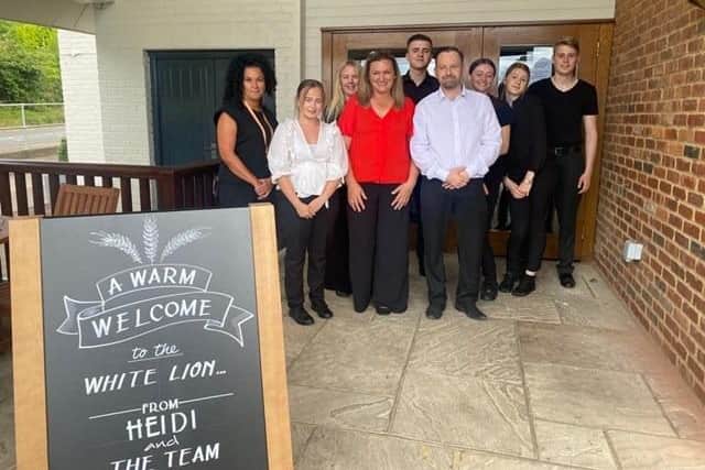 The White Lion team are looking forward to welcoming customers to the newly-revamped pub