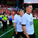 Town defender Dan Potts takes to the Kenilworth Road pitch for one final time - pic: Liam Smith