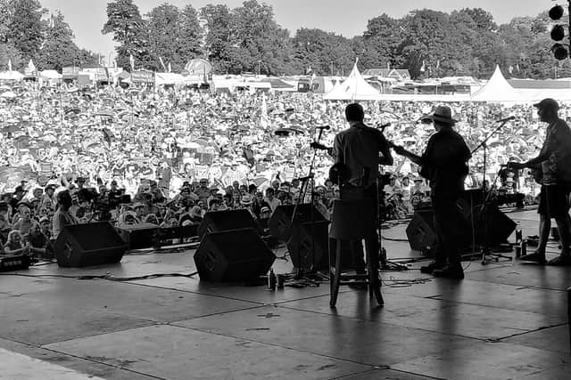 Ben Scrivener with The Thumping Tommies at the Cropredy Festival this summer. They're playing Luton's Bear Club on December 23.