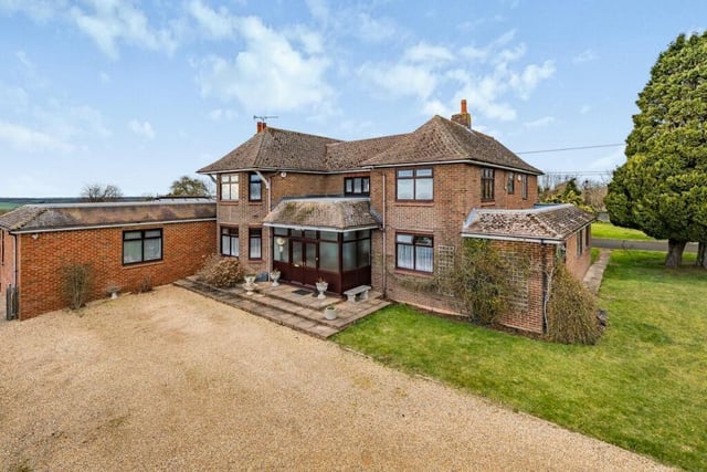 The property is set in a semi-rural location in Bedfordshire