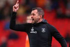 Hatters boss Nathan Jones gets his point across at Stoke last night