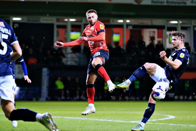 Bursting into the box against Millwall at Kenilworth Road, Luton midfielder Jordan Clark was clearly clipped by the Lions' Ryan Leonard as he reached the ball ahead of his opponent, only to see no penalty awarded by referee Geoff Eltringham.