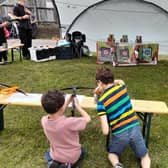 Young People Getting ready for the Community Carnival