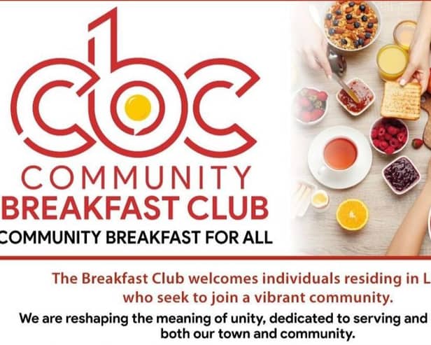 The poster advertising the Breakfast Club at Strathmore Methodist Church