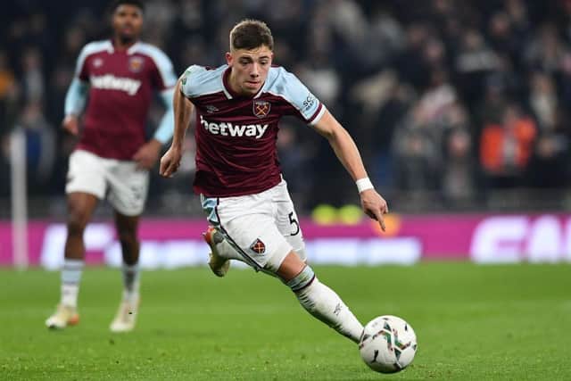 Harrison Ashby during his time with West Ham United - pic: BEN STANSALL/AFP via Getty Images