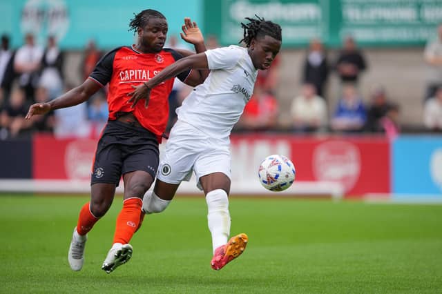 Milli Alli was on target for the Hatters against Colchester this afternoon - pic: Andy Rowland / PRiME Media Images