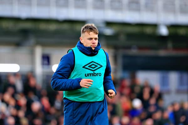 Luton defender Mads Andersen is seeing a specialist about his calf injury - pic: Liam Smith