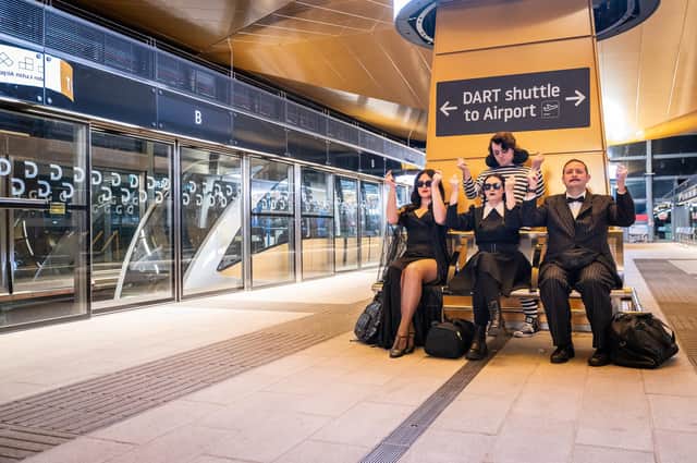 Griffin Players at the Luton Airport DART terminal. Picture: Luton Borough Council