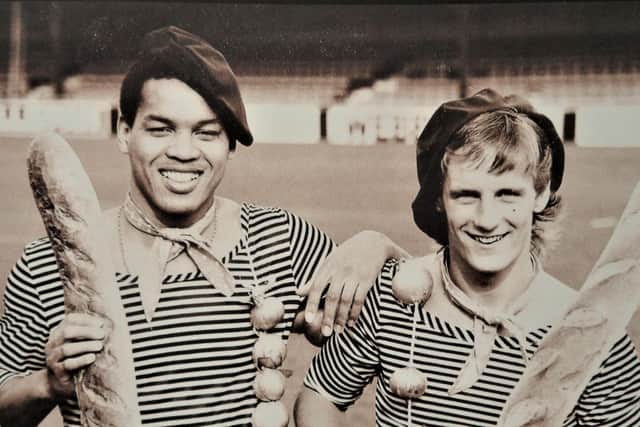 Brian Stein and Paul Walsh prepare for England duty against France - pic: Hatters Heritage