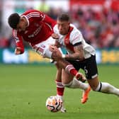Ross Barkley is fouled by Nottingham Forest attacker Morgan Gibbs-White at the weekend - pic: Alex Pantling/Getty Images