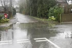 Heavy rains on Wednesday caused flash flooding in Eaton Bray